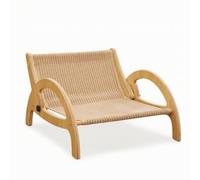 Milageto Sofá Rascador para Gato Cama Sillón Tumbona Mueble con Diseño Arqueado y Sisal Base Estable Respaldo Regulable hasta, Sillón Reclinable Ajustable con Cojín De Sisal