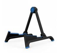 Milageto Soporte de Guitarra Plegable Atril Base Estante con Trípode Estable y Almohadillas de Silicona Antirayaduras Material Ligero Compatible con Guitarra , Negro+Azul Lago