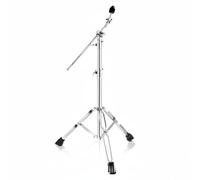 Milageto Soporte de Plato de Batería Soporte para Platillo Convertible Inclinado Trípode Reforzado Construcción de Acero y Goma con Perilla de Zinc Adecuado para Bateristas Bandas Uso