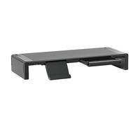 Milageto Soporte Elevador de de Escritorio con Riser para Ordenador con Porta Laptop Base para Porta Teléfono con Caja de Almacenamiento Apto, Negro