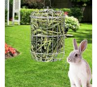 Milageto Soporte para de Conejo, Jaula, Accesorios, contenedor, comedero para de Conejo, Marco de Acero Inoxidable para jaulas Colgantes,