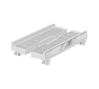 Milageto Soporte para Torre de Computadora Elevador de CPU con Ruedas Giratorias Base Antideslizante Y Diseño Ventilado Estructura de PP Y Acero Adecuado para, Veta de Mármol Blanco