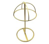 Milageto Soportes de Exhibición de Estante de Sombrero de Mesa Independientes Modernos Soportes de Peluca Dorados