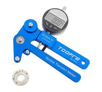 Milageto Spoke Tension Meter Herramienta Mecánica para Tensión de Radios Medidor Profesional Accesorio para Ajustar Llantas Adecuado para Reparación Y Calibrac, medidor Digital