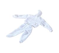 Milageto Sudadera con Capucha y Pantalones de Moda 1/6, Ropa de muñeca Hecha a Mano, Ropa en Miniatura para Figuras de acción de 12 Pulgadas, Accesorios de, Blanco