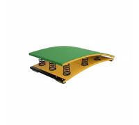 Milageto Tabla de Elástico con Resortes Resistente Tabla de Salto con Resortes Madera Dura Springboard Gimnasia para Niños, Competición, Verde, Verde, Nueve Resortes