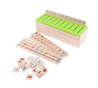 Milageto Tablero Matemático de Madera con Juegos de Emparejamiento Reloj para Enseñar Horas y Tablas de Multiplicar Bloques para Niños Adecuado para Educación