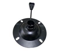 Milageto Taburete de bar Silla Asiento Base giratoria Placa inferior Piezas de reparación Marco de metal Negro Ajustable con palanca de elevación, Diámetro 16cm