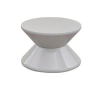 Milageto Taburete de sofá, mesita de Noche pequeña con Forma de Reloj de Arena, Mesa Auxiliar Multiusos, Estable, Moderna, para decoración de Apartamentos y, Gris, 2 Niveles