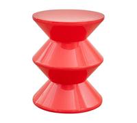 Milageto Taburete de sofá, mesita de Noche pequeña con Forma de Reloj de Arena, Mesa Auxiliar Multiusos, Estable, Moderna, para decoración de Apartamentos y, Rojo, 3 Niveles