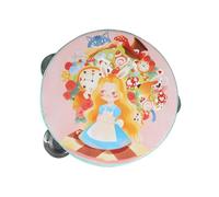 Milageto Tambor Infantil Tambor de Mano Percusión de Madera Tambor de Campana Manual Instrumento Musical Adecuado para Sesiones de Canto Ensayos Corales, Chica, 15cm