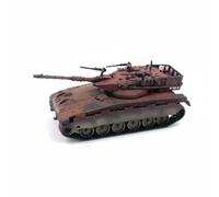 Milageto Tanque Eléctrico Miniatura Modelo Carro de Vehículo Contemporáneo con Torreta Articulada y Fabricación Aditiva en Resina Fotosensible Adecuado para, Merkava Mk2 Rojo Óxido