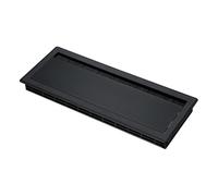 Milageto Tapa para Caja de Cables Organizador de Cables de Escritorio Paso de Cables Cubierta de Regleta con Cepillo Deslizante Enchufable en Aleación de Alumi, Negro