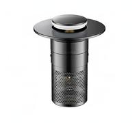 Milageto Tapón de Lavabo Universal Tapón de Fregadero Desagüe Presionable Filtro Integrado Cuerpo de Latón Anillos de Sellado Compatible con Lavabos y, Gris Gunmetal, Pequeño