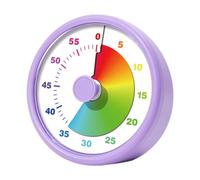 Milageto Temporizador visual de 60 minutos, recordatorio de tareas, reloj despertador silencioso de cuenta regresiva para hacer ejercicio, cocina, niños, Violeta