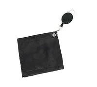 Milageto Toalla Limpiadora de Pelotas de Golf con Gancho Tela de Microfibra Absorbente Accesorio para Bolsas Tamaño Compacto Adecuada para Hombres Mujeres Prác, Negro