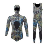 Milageto Traje Buceo Dos Piezas Procción r Neopreno Dividido Elástico Ropa portiva Acuática para, Mosaico, L