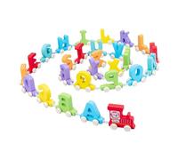 Milageto Tren de Madera Apilable, Ligero Y Resistente, Ideal para El Desarrollo Infantil, con Locomotora.