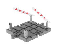 Milageto Tren Juguetes Set Locomotora Estación Carretera Ofrece Experiencia Ferroviaria Material Resistente Madera Y Plástico Adecuado para Niños Juego E, Carretera