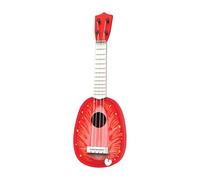 Milageto Ukelele para niños, guitarra con forma de, juguete educativo de aprendizaje fácil de sostener, instrumento musical para preescolar, Fresa