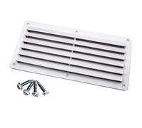 Milageto Ventilador Redondo Marino Ventilación Rejilla Redonda Rejilla Louver Redonda Toma de Aire Plástico Redondo Forma Abombada para Mayor Flujo de Aire y