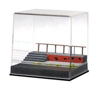 Milageto Vitrina de exhibición de Modelo de vehículo Fundido a presión a Escala 1:64, Diorama, Escena de escaleras de Parque, Escena de estacionamiento