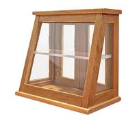 Milageto Vitrina de panadería para casa de muñecas, muebles de casa de muñecas de madera, accesorios para casa de muñecas a escala 1:12, Mini estuche de, Puerta Trasera de Cerezo