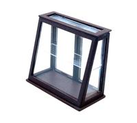 Milageto Vitrina de panadería para casa de muñecas, muebles de casa de muñecas de madera, gabinete de comida en miniatura 1:12 para accesorios de fotografía, CafÉ