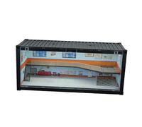 Milageto Vitrina de Taller de reparación, Vitrina a Escala 1:64, Ideal para Regalar, colección, con Organizador de luz, contenedor a Prueba de Polvo, Diorama