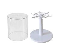 Milageto Vitrina giratoria para Figuras, Organizador portátil, Expositor para llaveros, muñecas, Figuras de acción, Mesa de Oficina.