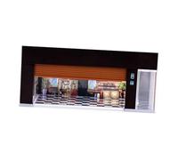 Milageto Vitrina para maquetas de Coche a Escala 1/64, minimodelo de automóvil, Garaje con Caja de Almacenamiento LED, Adorno Decorativo para Centro de Mesa, MarrÓn