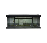 Milageto Vitrina Protectora para maquetas de vehículos a Escala 1:64 con luz, Vitrina de exhibición Multiusos para maquetas de Coches, Escenario, Diorama, Style D