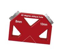 Milageto Woodworking Dowel Jig Bloque Guía de Taladro para Tablero de Madera Kit de Ensamble Localizador de Orificio Central Fabricado en Aleación de Aluminio