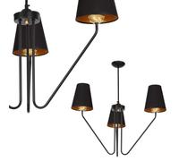 Milagro Lámpara de techo Victoria, color negro, lámpara de techo para salón, lámpara de techo industrial vintage, lámpara de techo para dormitorio, sa