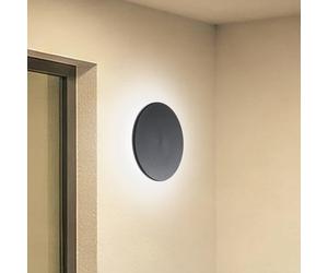 Milagro Lighting Aplique de pared LED Disk, Ø 25 cm, negro, plástico, IP65, CCT EC:EPREL:2062010