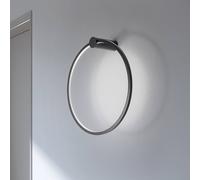 Milagro Lighting Aplique de pared LED Saturno, negro, Ø 50 cm, metal, 4000 K