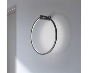 Milagro Lighting Aplique de pared LED Saturno, negro, Ø 50 cm, metal, 4000 K True