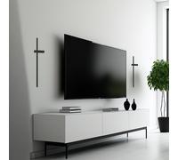Milagro Lighting Aplique de pared LED Vision, altura 60 cm, metal, negro, 3000 K