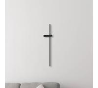 Milagro Lighting Aplique de pared LED Vision, altura 90 cm, metal, negro, 3000 K