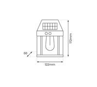 Milagro Lighting Aplique LED solar para exterior Filo, plástico, negro, IP44 True