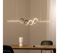 Milagro Lighting Lámpara colgante LED Ancona, metal, dorado/negro, 4000 K
