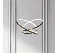 Milagro Lighting Lámpara colgante LED Empoli, metal, negro, 4000 K