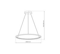 Milagro Lighting Lámpara colgante LED Saturno, Ø 100 cm, dorada, 1 luz, 4000 K