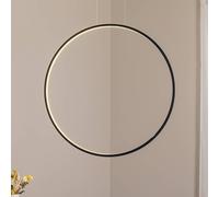 Milagro Lighting Lámpara colgante LED Saturno vertical, negro, Ø 80 cm, metal