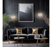 Milagro Lighting Lámpara colgante LED Vaso, color ámbar, Ø 18 cm, cristal