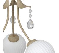 Milagro Lighting Lámpara de techo Celeste, color topo, Ø 40 cm, metal, 3 luces.