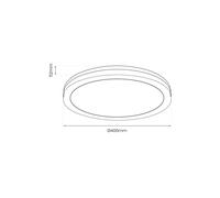 Milagro Lighting Plafón LED Marlon, Ø 40 cm, negro, plástico, IP54 True