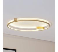 Milagro Lighting Plafón LED Saturno, dorado, Ø 80 cm, metal, 4000 K