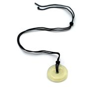 Milagros Minerales Colgante Piedra Natural | Donut Pi chino| Doble puntas concentrador de energía, talla única, Piedra, piedra mineral