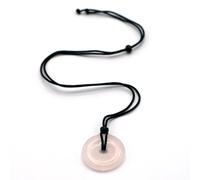 Milagros Minerales Colgante Piedra Natural | Donut Pi chino| Doble puntas concentrador de energía, talla única, Piedra, piedra mineral